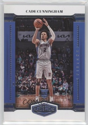 2021 Panini Chronicles Plates and /249 Cade Cunningham #401 Rookie Patch RC 06l2