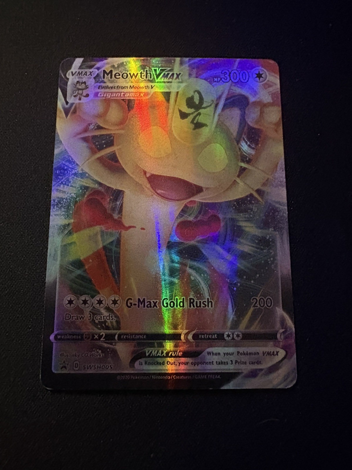 Meowth VMAX SWSH Promo SWSH005 Holo Promo VMAX 300 HP ENG