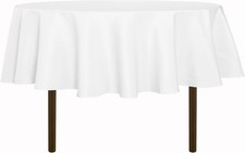 60 Inch Round Tablecloth Fits 20-48 Inch Tables , Water Resistant Spill Proof