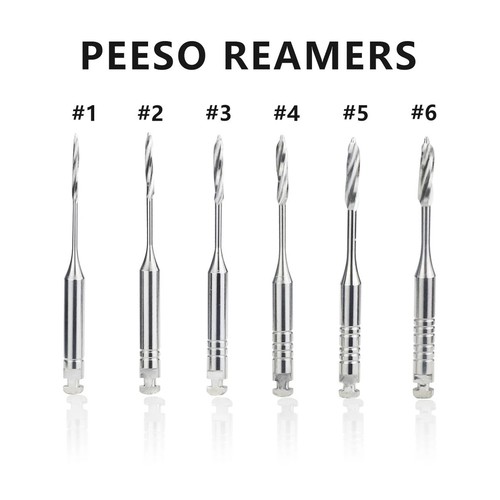 Dental Peeso Reamers/Gates Drills Endodontic Root Canal Engine Use 28/32mm #1-6 - Foto 9 di 25