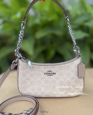 NWT Coach Teri Shoulder Bag In Signature Canvas cv933 | eBay
