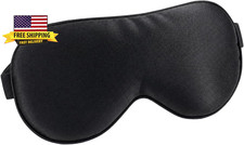 Silk Blackout Sleep Eye Mask with Adjustable Strap for Men  Women                