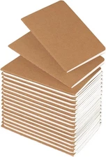Mini Notebooks Bulk 36 Pack Small Pocket Journal Notepads-Kraft Brown Cover 3...