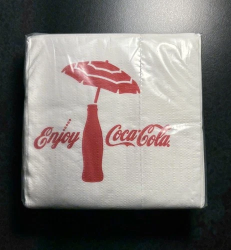 New ListingVintage Enjoy Coca-Cola Sealed Pack Cocktail Napkins Airline Advertising - NEW