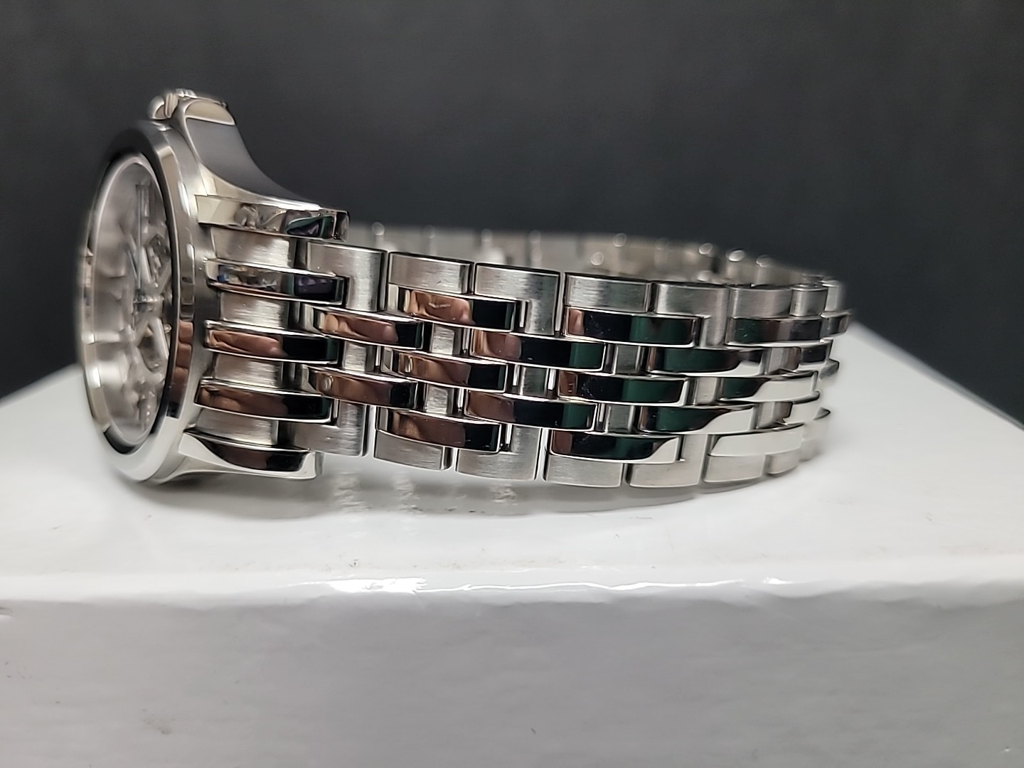 Men's Bulova Accutron 63A0001 Autiomatic 40MM Skeletal Stainless Watch w Box 107