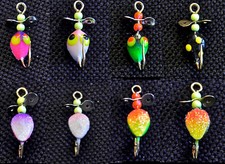 4* BUZZARD ICE JIGS* 1/24 OZ * #6 HOOK* HAND MADE AND PAINTED * USA MADE QUALITY