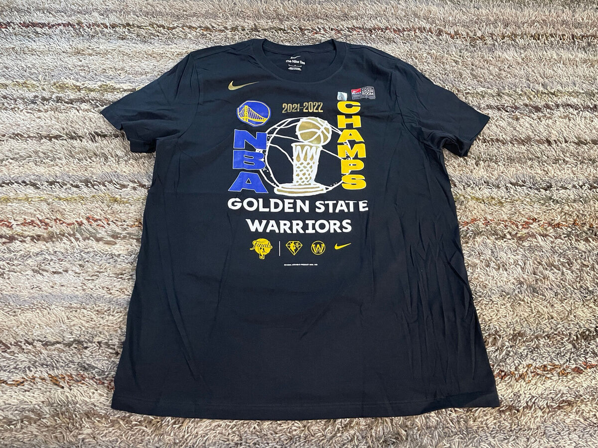 Men's Nike Black Golden State Warriors 2018 NBA Finals Champions Locker  Room T-Shirt