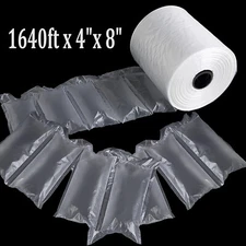 1640ft x 4" x 8" Air Cushion Machine Film Bubble Pillow Packaging Filling Bags
