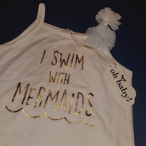 NWT Oh Baby! Glinda Pom Ballet Tank swim Mermaids size 18-24 mos - Picture 2 of 3