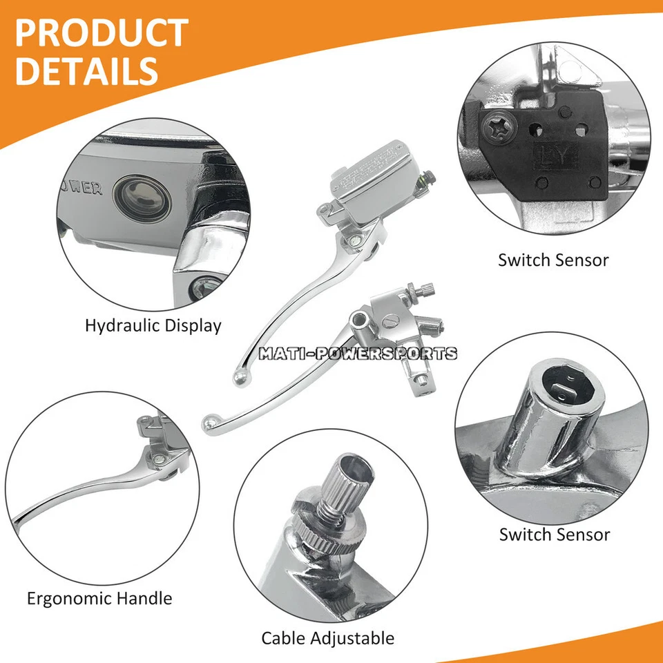 Brake Master Cylinder Clutch Lever for Honda Shadow Ace Aero Spirit VT750 98-20 - Image 3 of 4