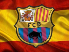 V1390 FC Logo Bandiera Catalogna Spagna Barca Decorazione STAMPA POSTER PARETE