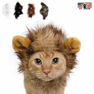 Détails Sur Lion Tête Crinière Perruque Cheveux Fourrure Coiffures Petit Chat Chien Chiot