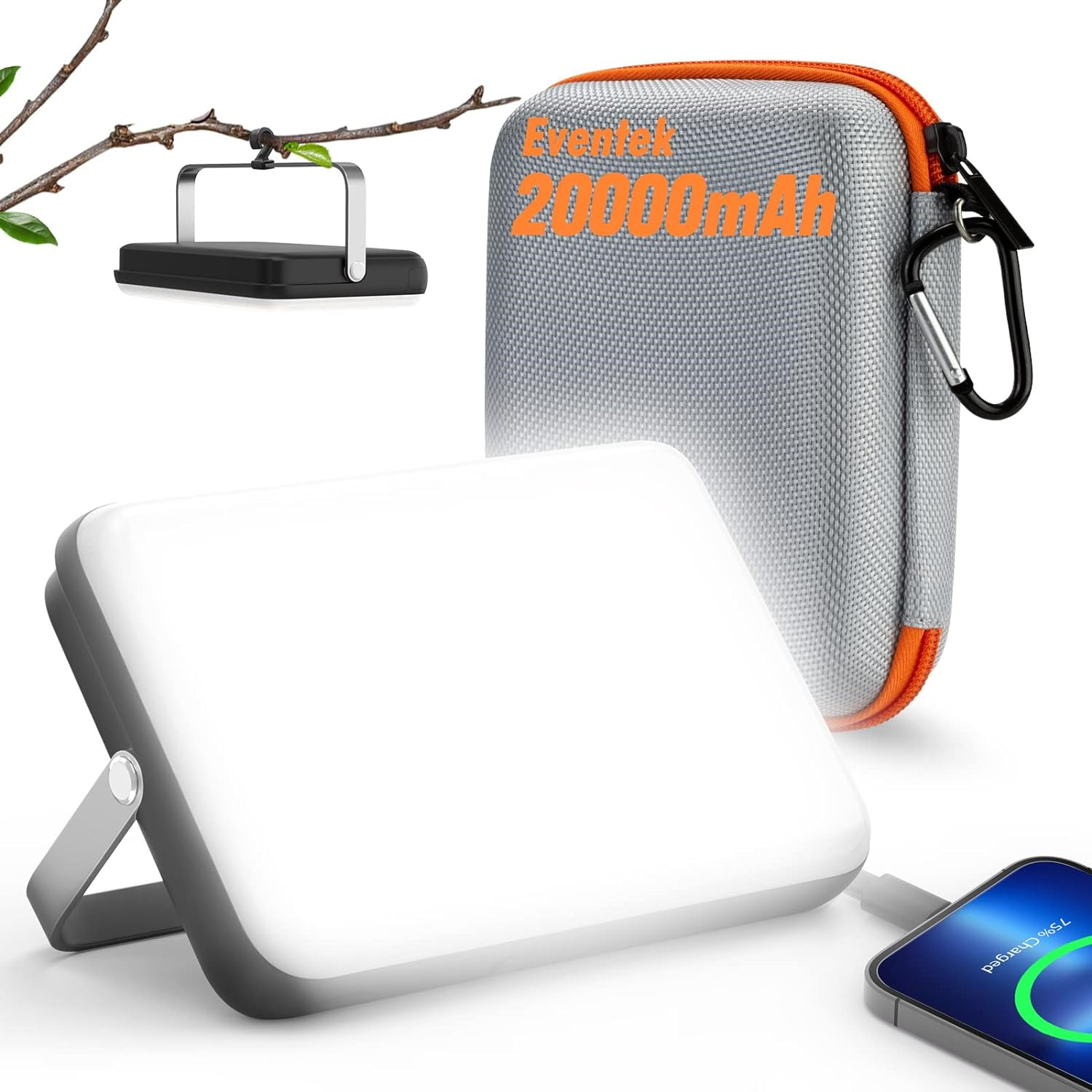 Eventek LED Camping Lantern Rechargeable 4000LM, 20000mAh Portable Power Bank...