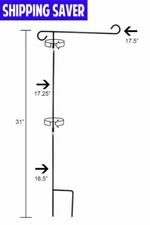 Garden Flag Stand, Metal Garden Flag Holder, Yard Flag Holder for Small 12 X 18