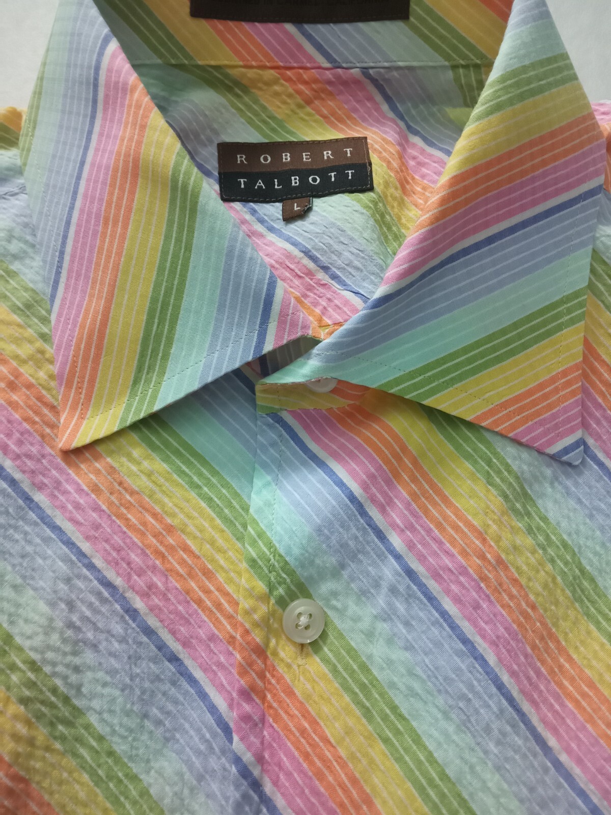 ROBERT TALBOTT Multicolor Rainbow Striped Point C… - image 11