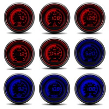 2'' 52mm LED Car Auto Water/Oil Temp/Pressure/Tacho/Boost PSI/Volt/AFR/EGT Gauge
