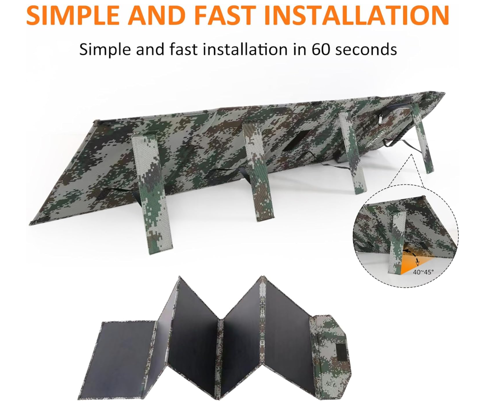 Portable Solar Panels for Camping 80w Foldable Solar Panels, Camping