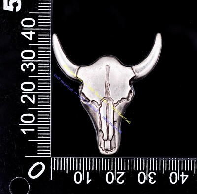10 Conchos Argento Antico – Testa Di Bufalo/Bue Per Pelletteria, Selle, Cinture – Stile Western Texas