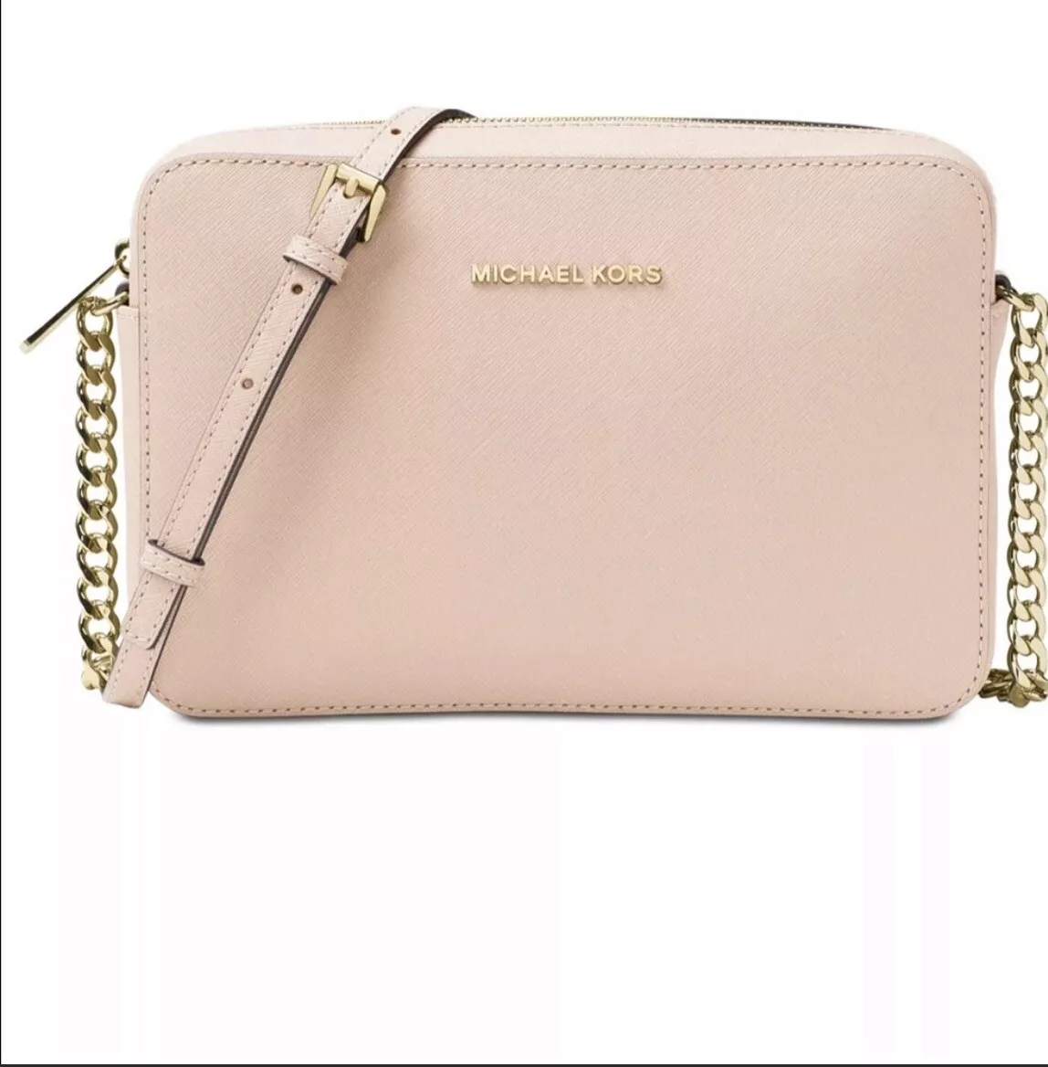 Michael Kors Jet Set Large Saffiano Leather Crossbody - Soft Pink