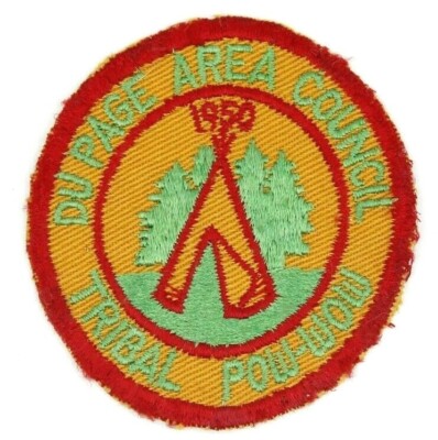Vintage 1950 Du Page Area Council Tribal Pow-Wow Patch Illinois Boy Scouts BSA