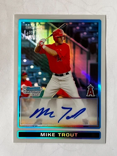 2009 Bowman Draft Picks & Prospects Chrome Mike Trout  Refractor RC 287/500