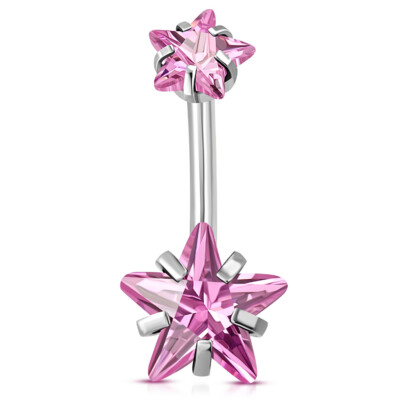 Edelstahl Piercing Bauchnabel G-1.6mm Banane Barbell Zirkonia belly y-ocm575