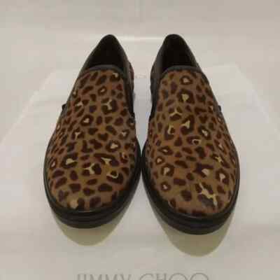 Jimmy Choo Leopard Print Fur Grove Slip-On Sneakers- EU42  display picture 1