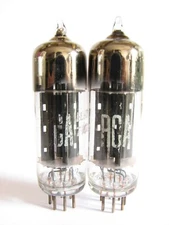 2 matched 1950s RCA 6X4 (EZ90) Rectifier Tubes- 539B tests@ 92/90, 96/91, Min:54