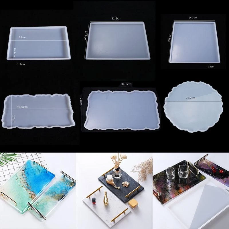 New DIY Silicone Coaster Mold Square Epoxy Casting Molds for Resin