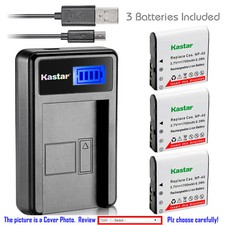 Kastar Battery LCD USB Charger for Casio NP-40 CNP40 Casio PRO EX-Z850 Camera