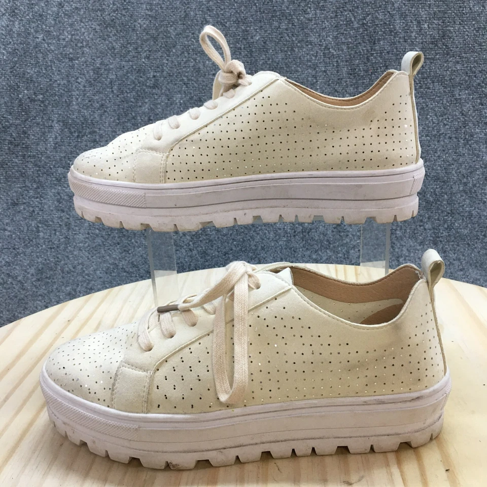 Patrizia by Spring Step Zapatos Mujer 39 Plataforma Tenis Beige Redondo Perforado Foto 2 de 4