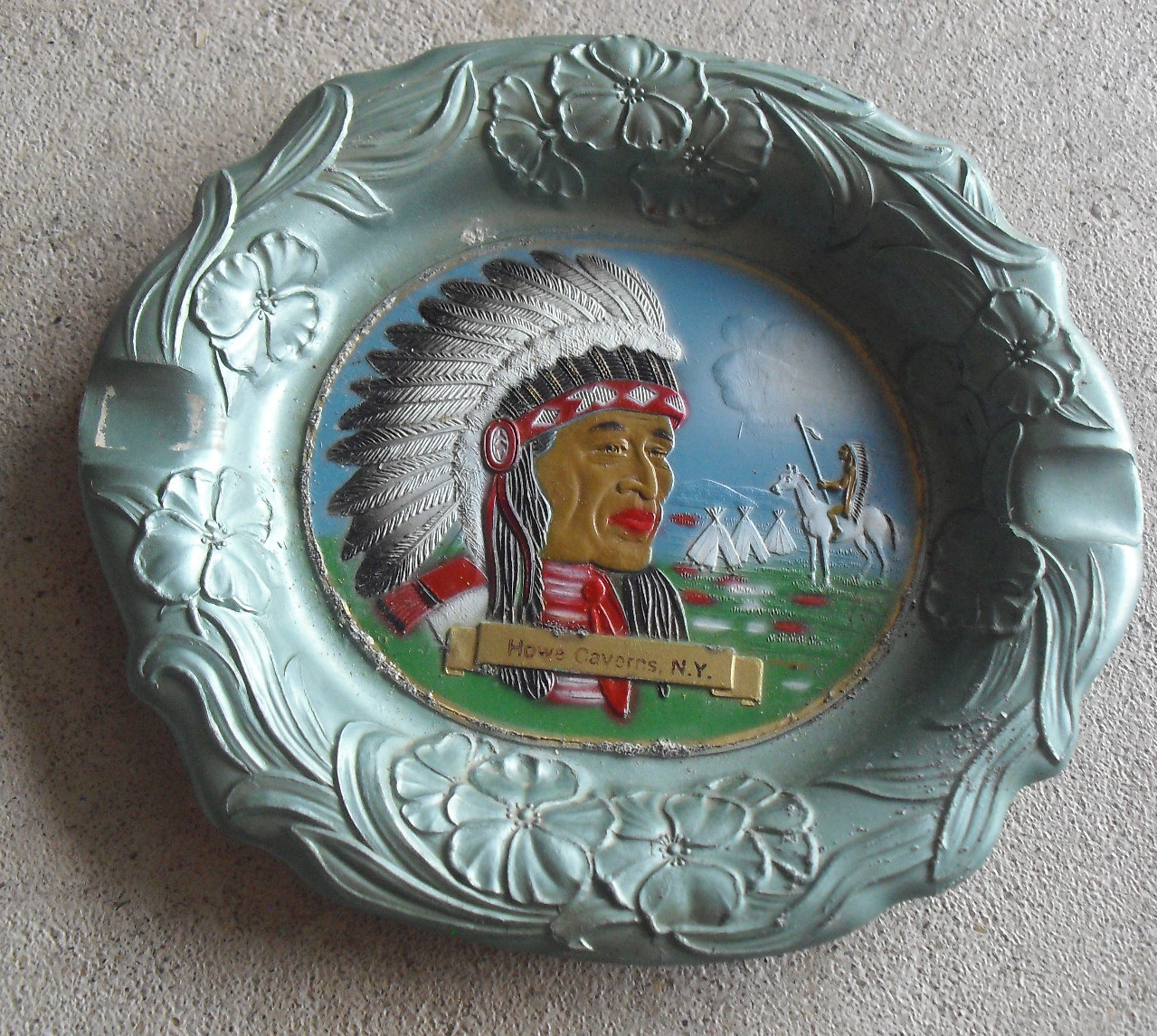 Vintage 1940s Almar Metal Arts Co Howe Caverns Ashtray 5 1/2" Wide eBay