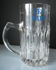 🔵 KEG HARP Half Pint Glass Tankard - Vintage 1968 crown/date/number stamp