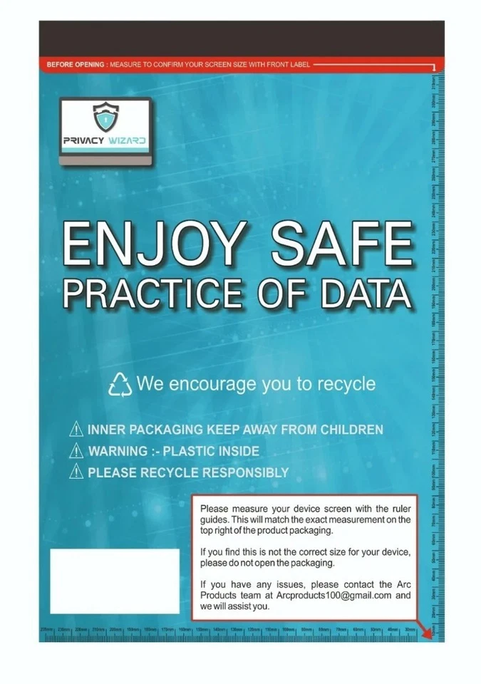 Laptop & Desktop Screen Privacy Filters 19" 16:10 Aspect Ratio WxH:409mm x 256mm - Image 4 of 4