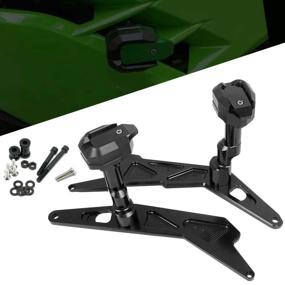 Protector de cubierta protector contra choques deslizadores de marco para Kawasaki Ninja 250 300 2013-2018 Foto 2 de 4