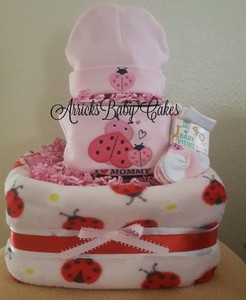 ladybug diaper cake