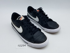 Nike Court Legacy GS Boy's Size 5Y Sneakers Black White Leather