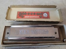 Vintage Chromatic Koch Harmonica Key of C 10 Hole 980/40 w Original Box Germany