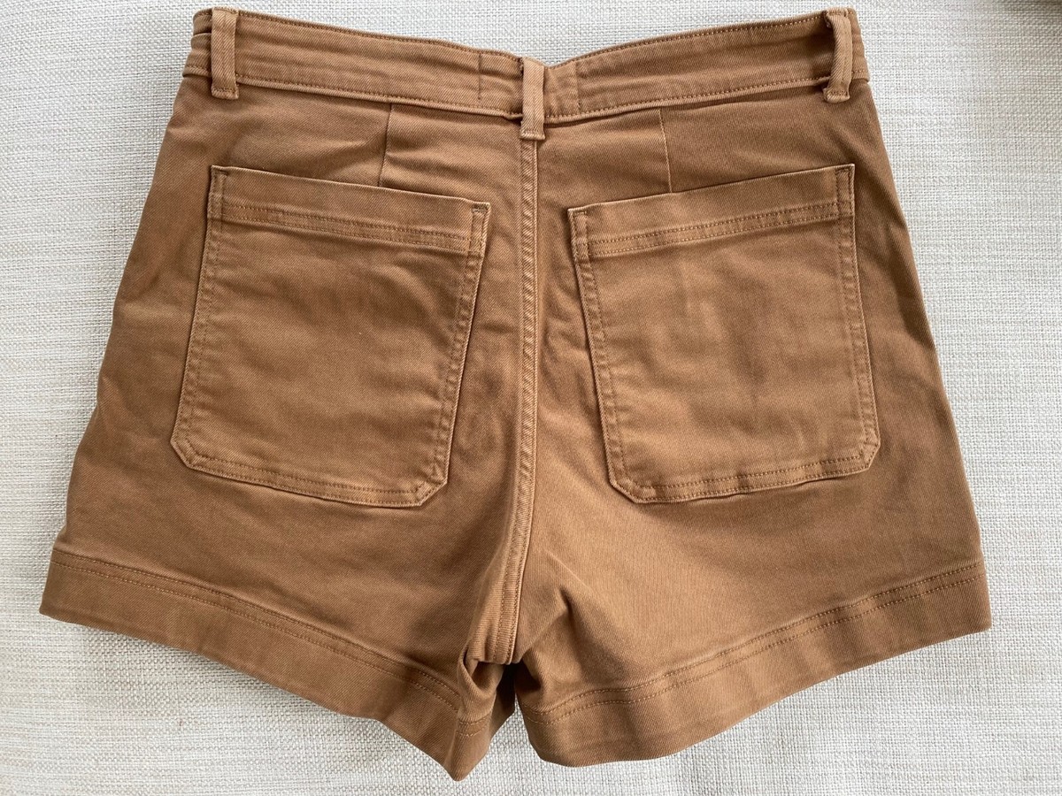 Everlane the Cotton Twill Short NWT tan ochre Sz 8 | eBay