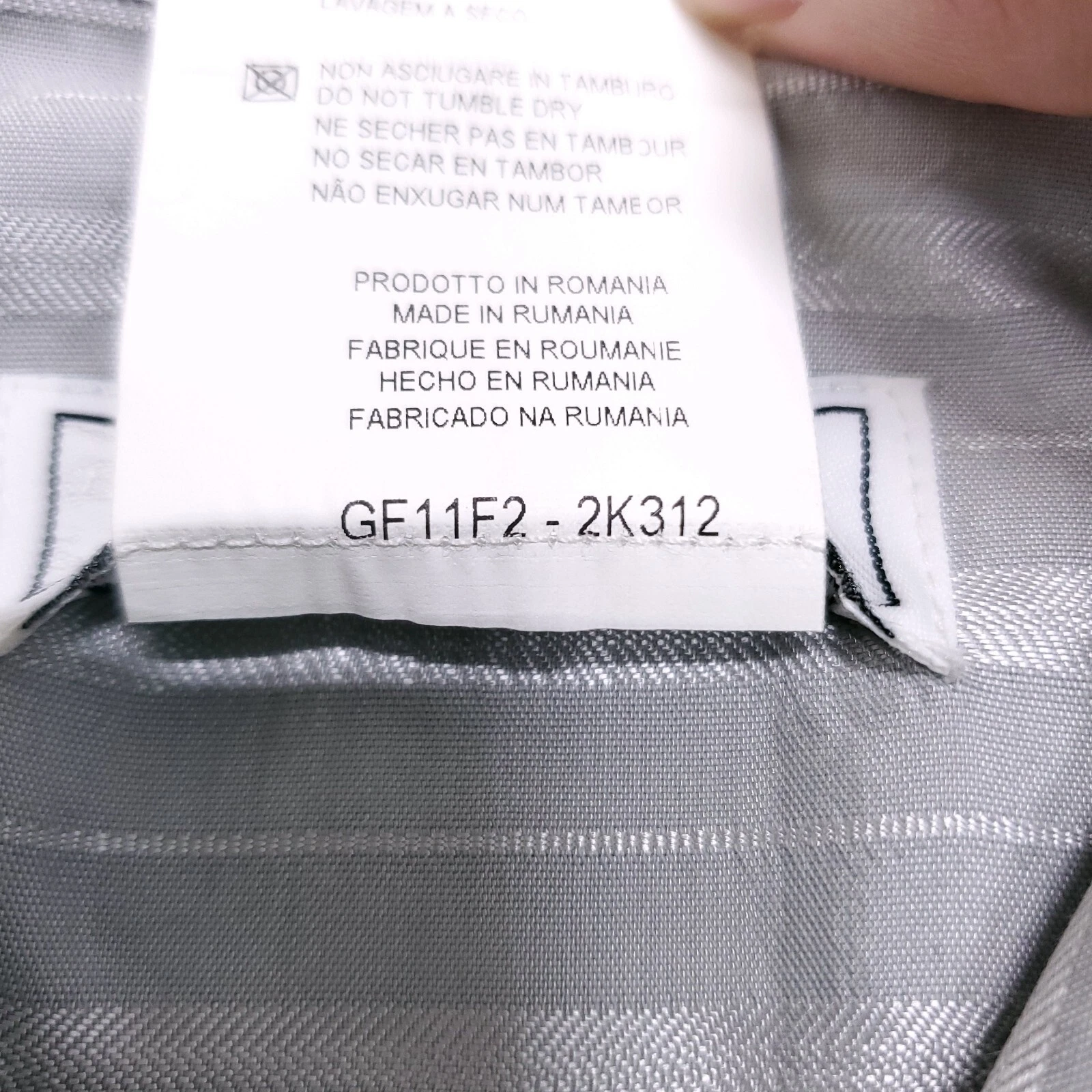 Versace Collezione Abito Camicia Uomo Tg 19 47 Grigio Argento Polsino Francese Bottoni