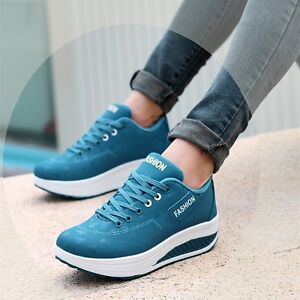 Women High Platform Trainers Lace-up 