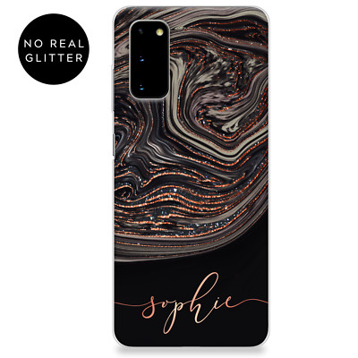 Personalisierte Handyhülle Name Silikon Cover für Samsung Galaxy S24 S21 S22 S23