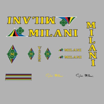Milani Fahrrad Set Aufkleber, Sticker n.750