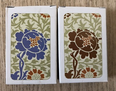 2 Packungen Bear, Bear & Bear Ltd moderne Jugendstil Blumen Spielkarten