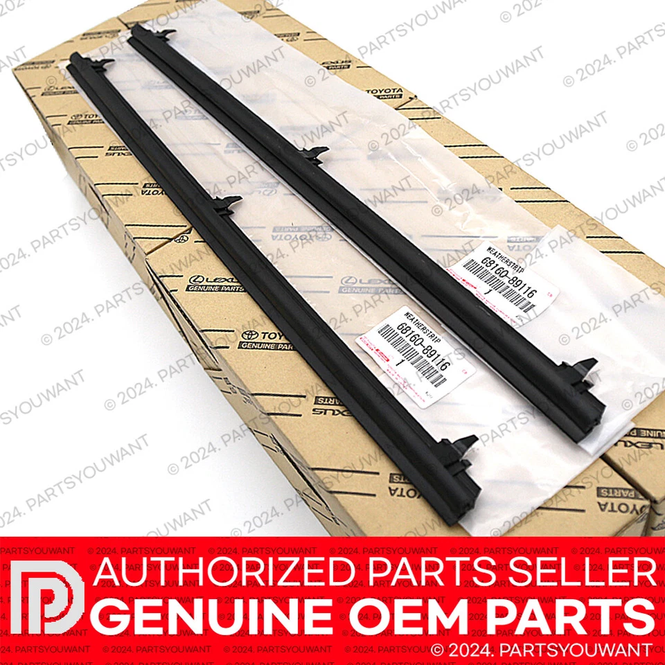 GENUINO Toyota 4Runner Pickup Ventana Vidrio Resistente a la Intemperie Moldura 68160-89116 CONJUNTO Foto 2 de 4