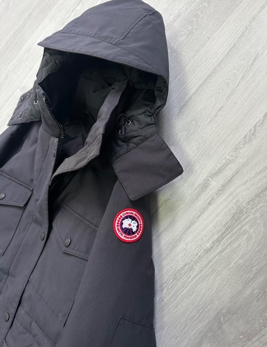 Women's CANADA GOOSE Gabriola Parka Down Puffer Jacket Coat Hooded Navy Size M - Picture 11 of 24