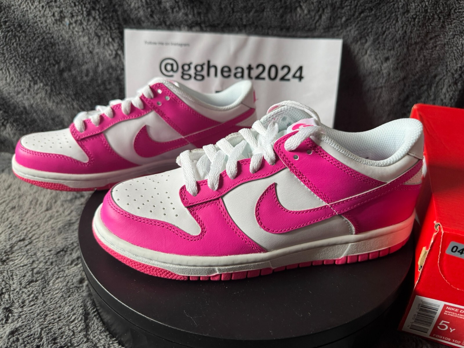 Size 5 (GS) - Nike Dunk Low Laser Fuchsia NEW