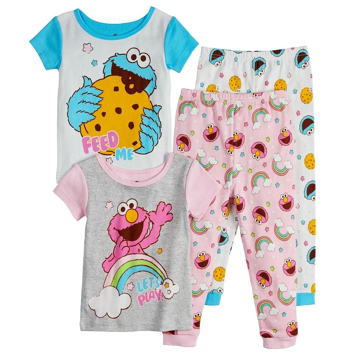 Toddler girls 4T sesame street elmo cookie monster training