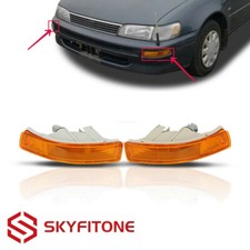 For 1993-1997 Toyota Corolla Yellow Bumper Lights Parking Signal Lamp Pair 93-97 For 1993-1997 Toyota Corolla Yellow Bumper Lights Parking Signal Lamp Pair 93-97