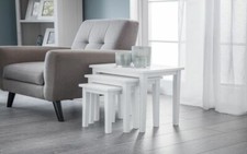 White Nest of Tables (Set of 3 ) W48cm x D33cm x H46cm CHATSWORTH